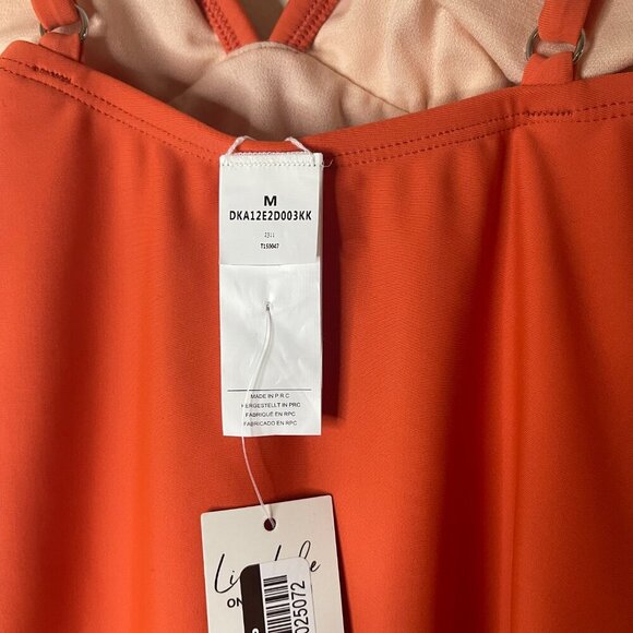 Cupshe Orange One-Piece Swimsuit with Ruched Design & Padded Cups, size M, NWT. - Picture 4 of 8
